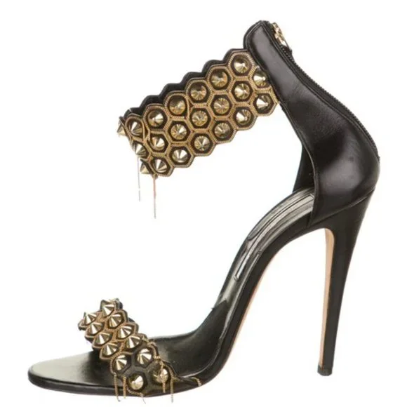 Brian Atwood | Shoes | Brian Atwood Black Heel Wgold Spikes  display picture 1